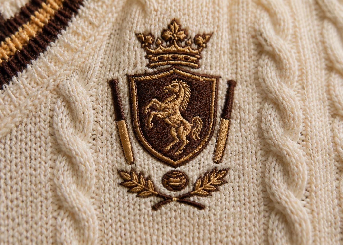 Embroidered club crest detail